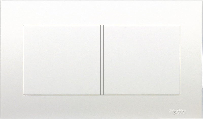 Schneider Vivace 2 Gang Blank Wall Plate - White